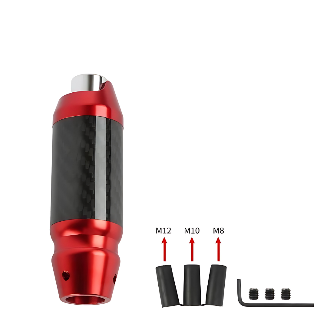 Automatic Carbon Fiber Wrap Gear Shift Knob With Button