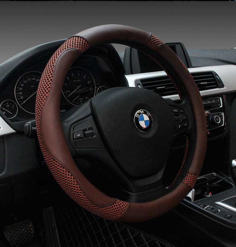 Microfiber Leather Car Steering Wheel Cover