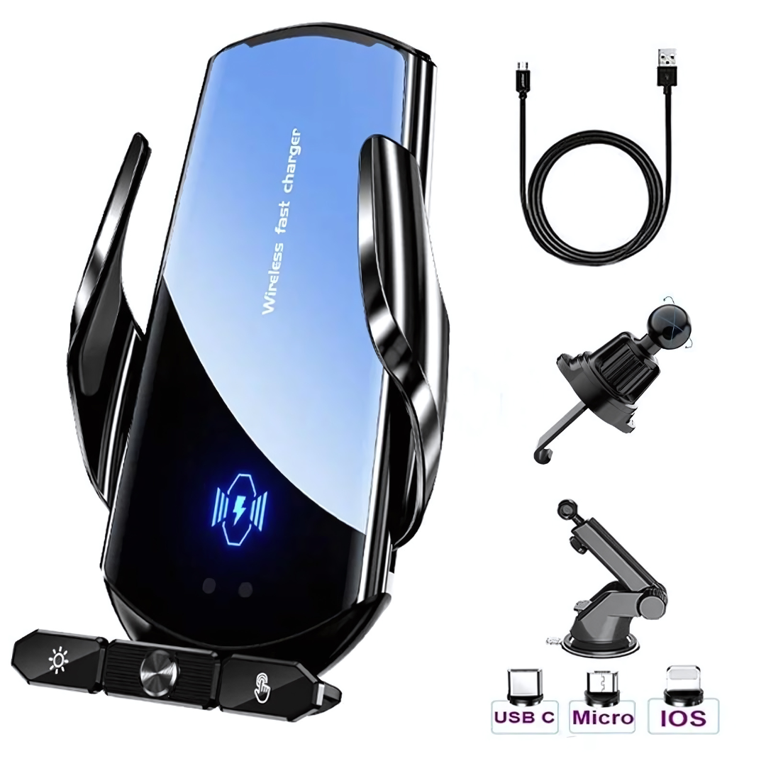 50W Wireless Car Fast Charging Station Phone Holder