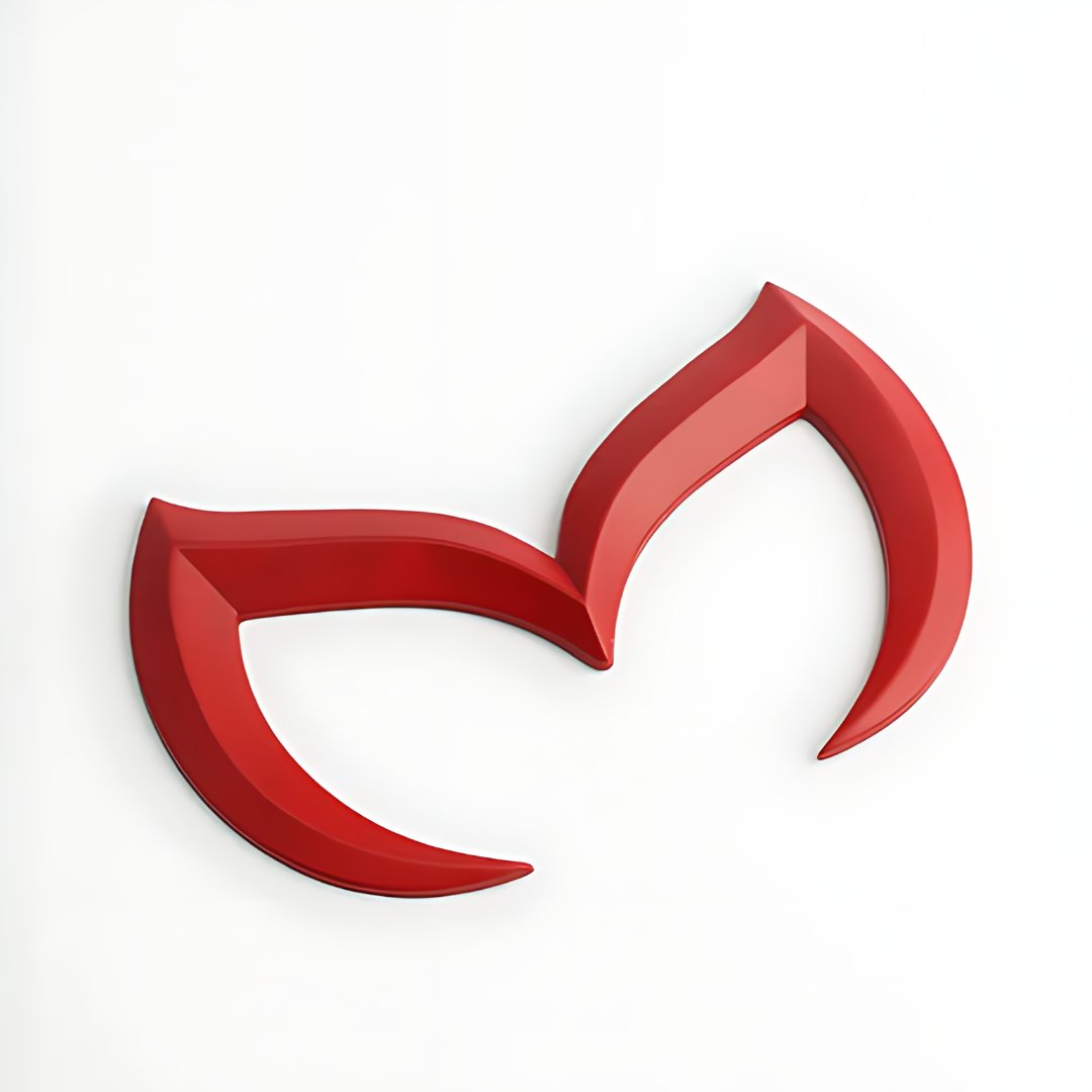 3D Mazda Bat Emblem Front Hood Rear Trunk Fender Badges