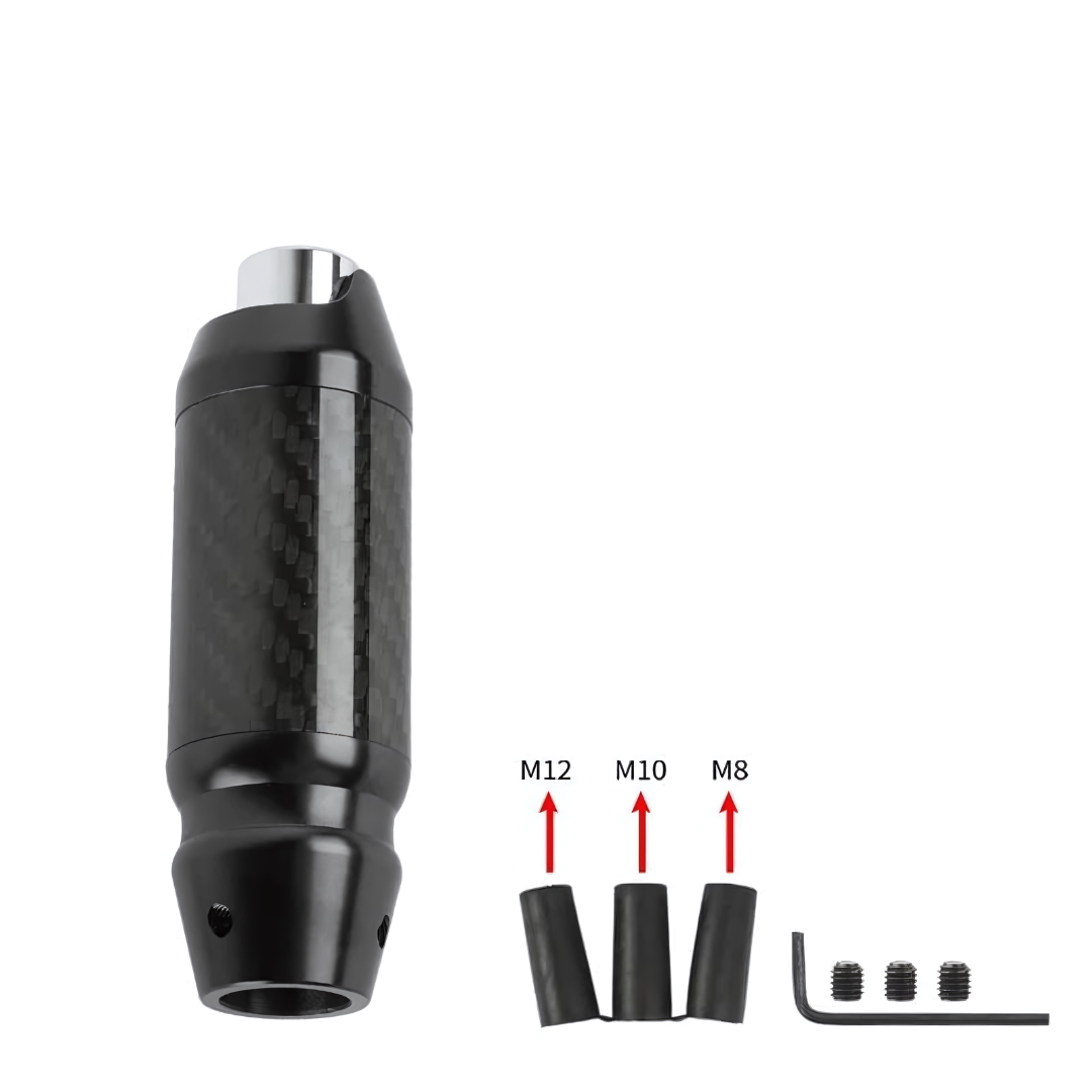 Automatic Carbon Fiber Wrap Gear Shift Knob With Button