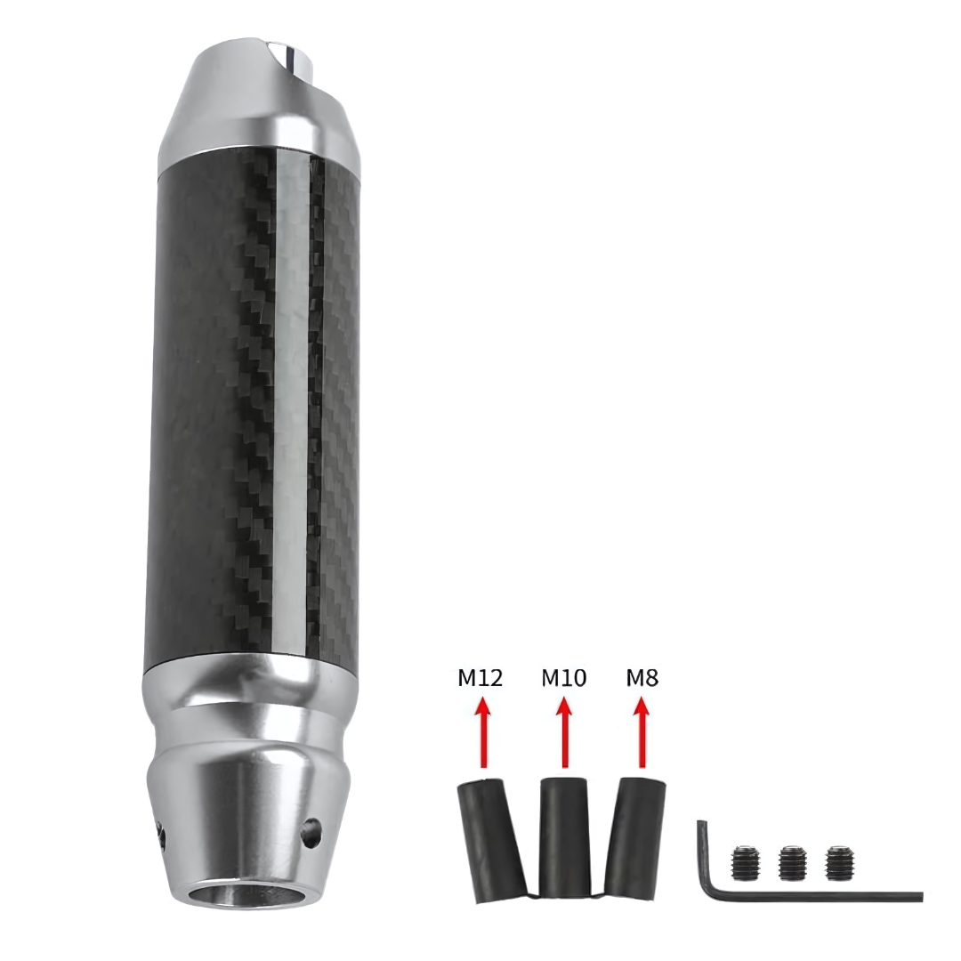 Automatic Carbon Fiber Wrap Gear Shift Knob With Button