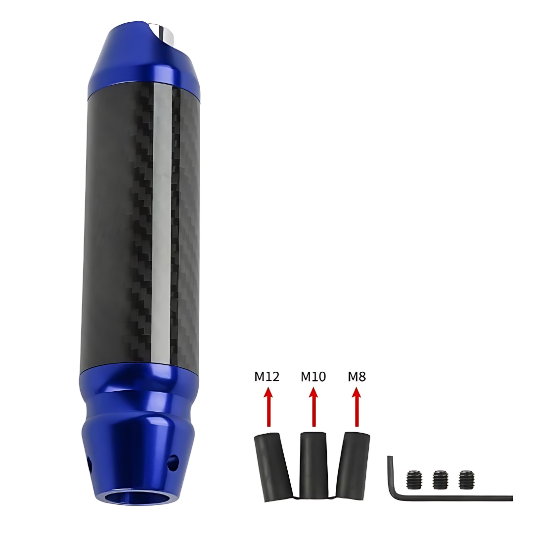 Automatic Carbon Fiber Wrap Gear Shift Knob With Button