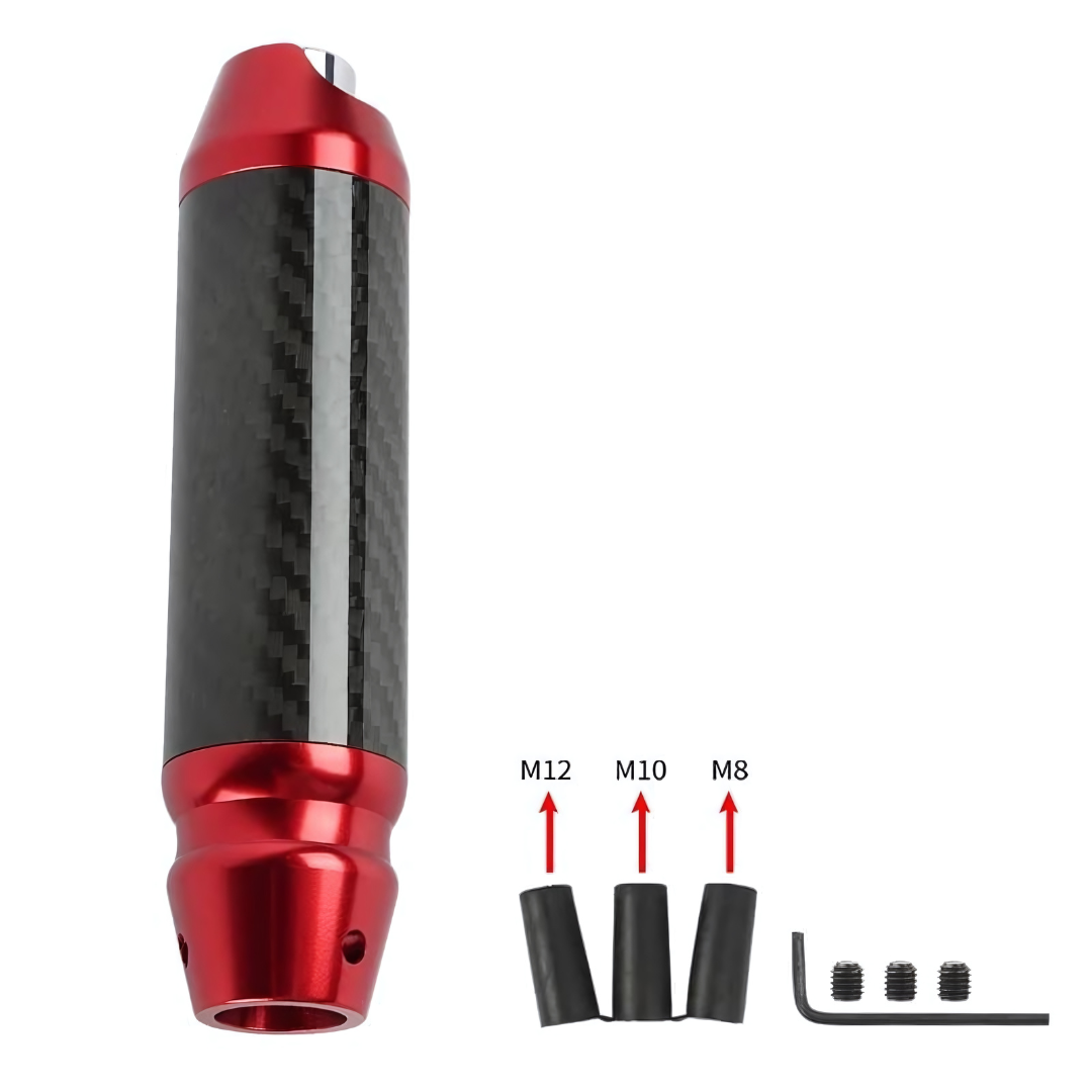 Automatic Carbon Fiber Wrap Gear Shift Knob With Button