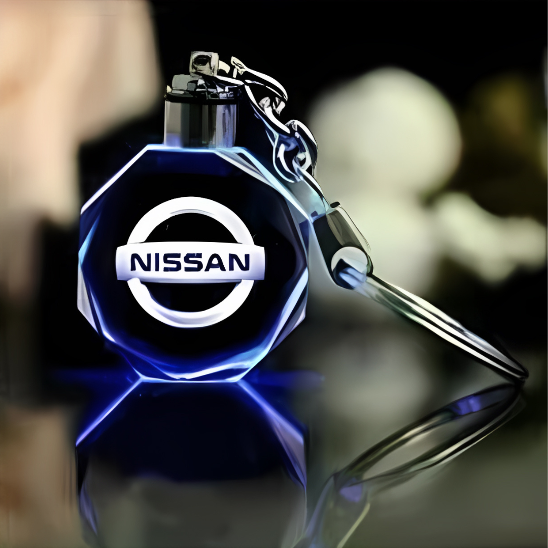 Custom Laser Engraved Car Logo Crystal LED Keychains