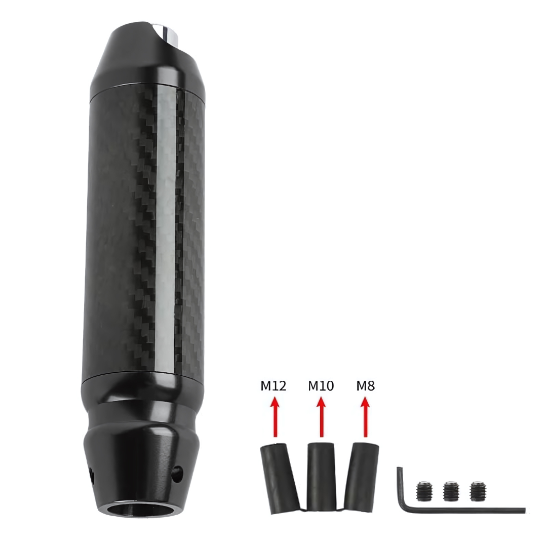 Automatic Carbon Fiber Wrap Gear Shift Knob With Button