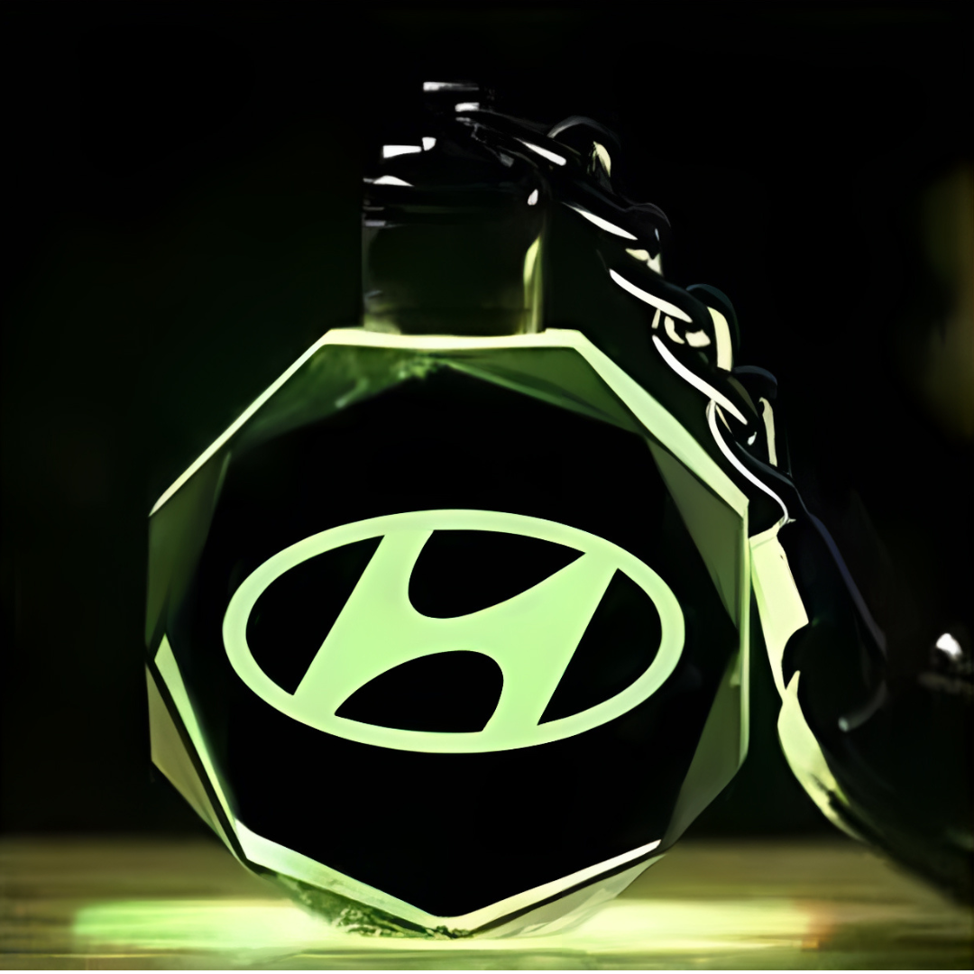 Custom Laser Engraved Car Logo Crystal LED Keychains