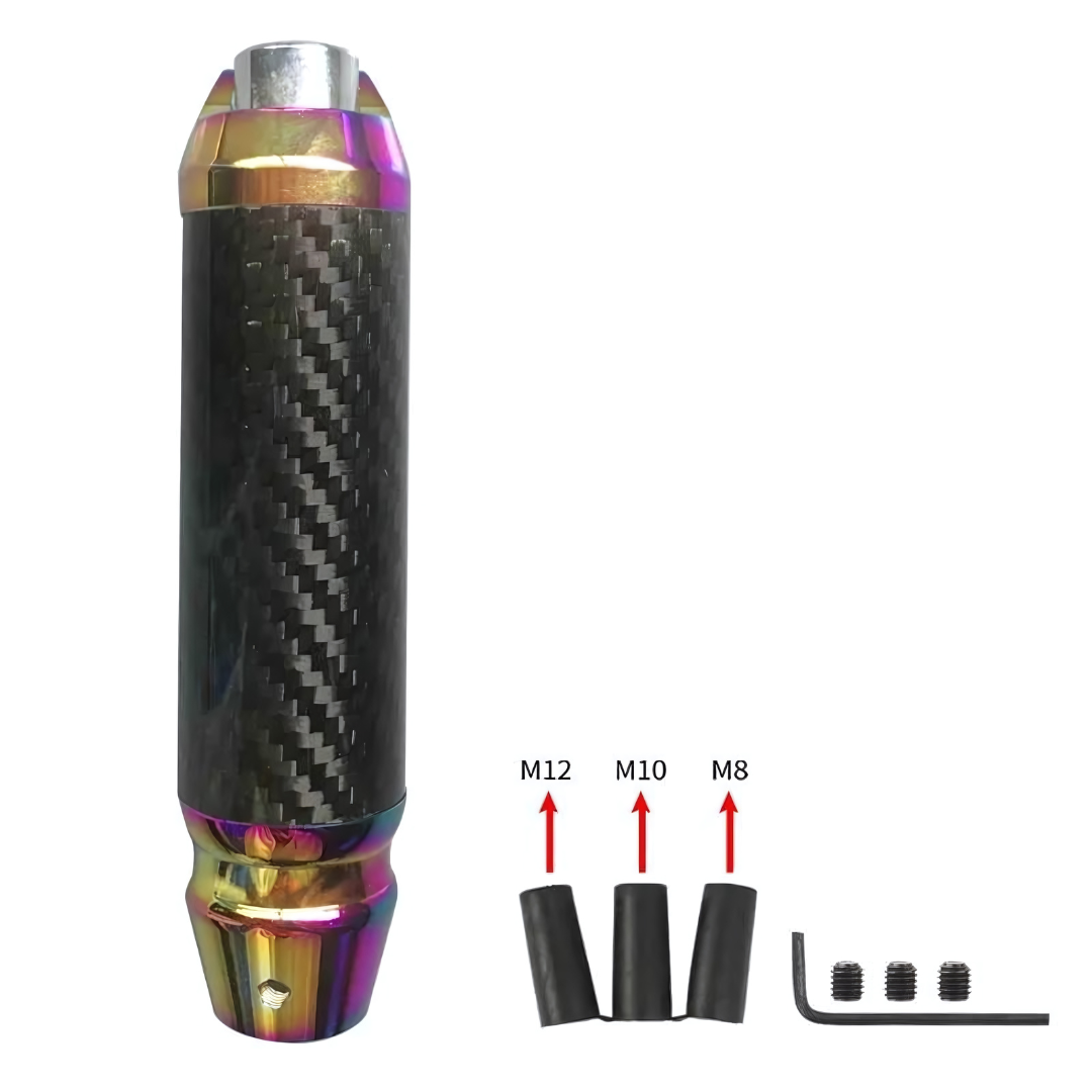 Automatic Carbon Fiber Wrap Gear Shift Knob With Button