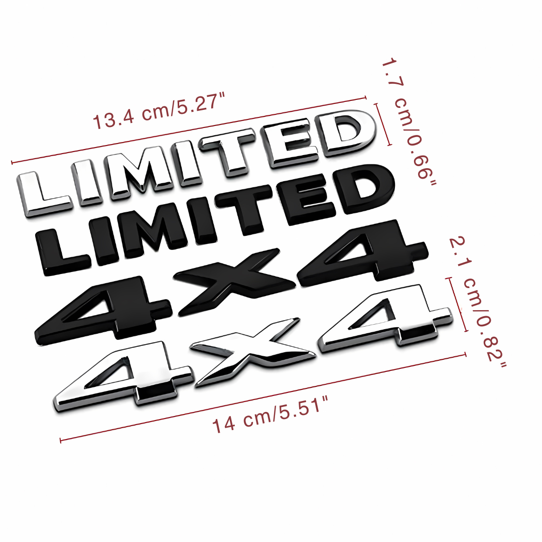 3D Chrome 4x4 LIMITED Car Emblem Badge Sticker Decals