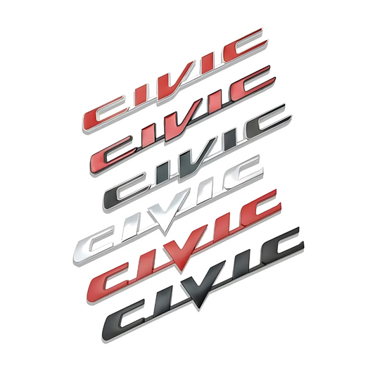3D Honda Civic Logo Emblem Rear Tail Trunk Metal Badges