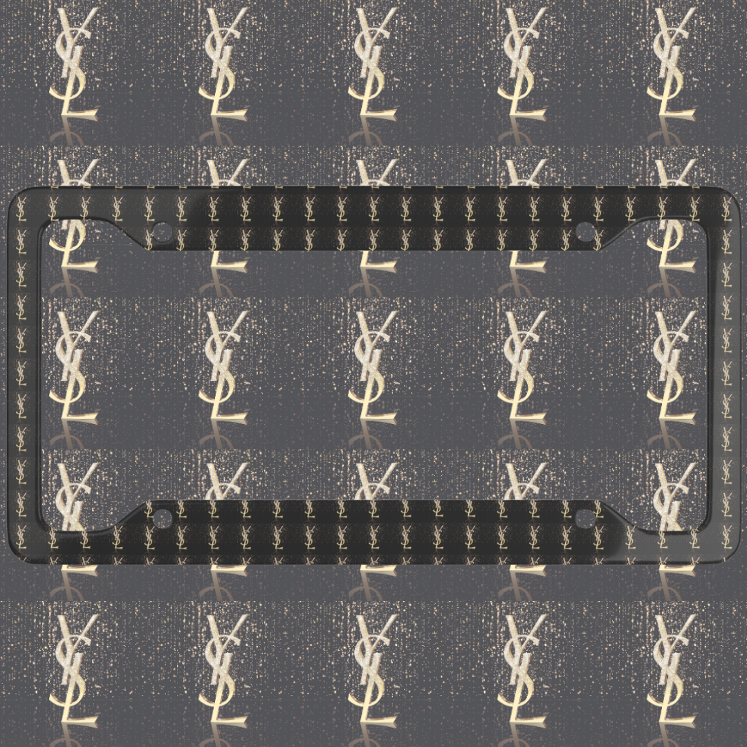 YSL Sparkles License Plate Frame