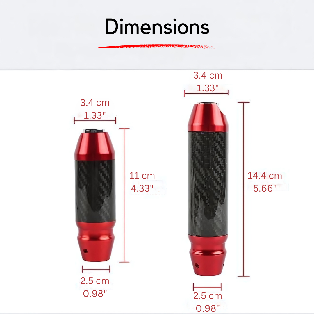 Automatic Carbon Fiber Wrap Gear Shift Knob With Button