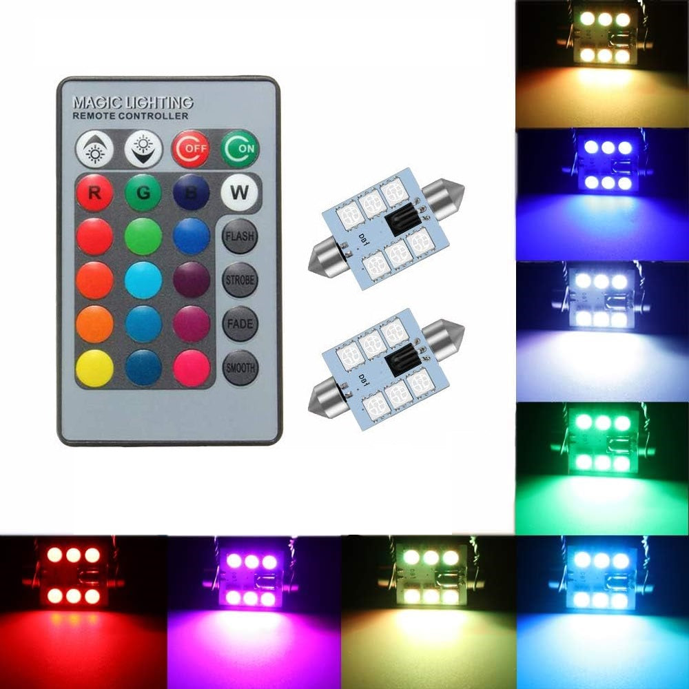 RGB LED Dome Lights With Remote Control