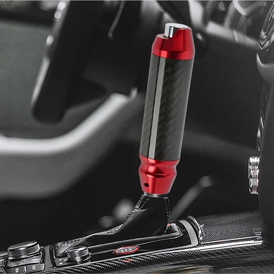 Automatic Carbon Fiber Wrap Gear Shift Knob With Button
