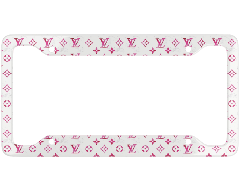 Louis Vuitton Pink Glamour License Plate Frame