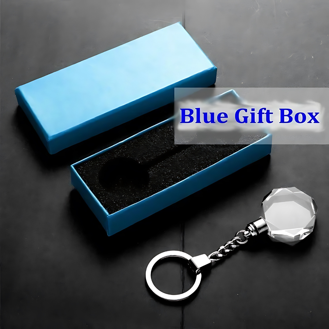Custom Laser Engraved Car Logo Crystal LED Keychains