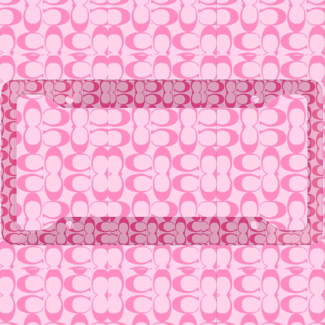 Coach Pretty In Pink License Plate Frame