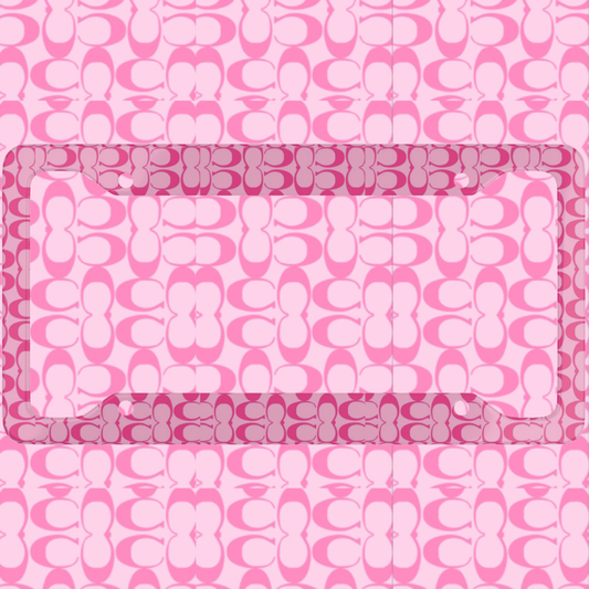 Coach Pretty In Pink License Plate Frame