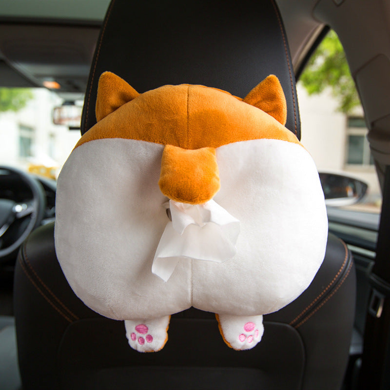 Animal Butt Car Plush Tissue Pumping Cover