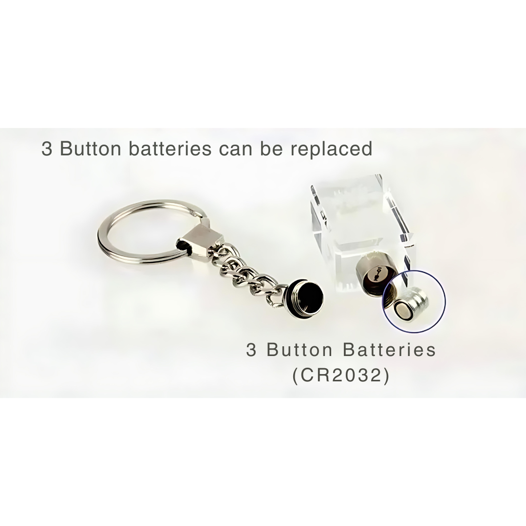Custom Laser Engraved Car Logo Crystal LED Keychains