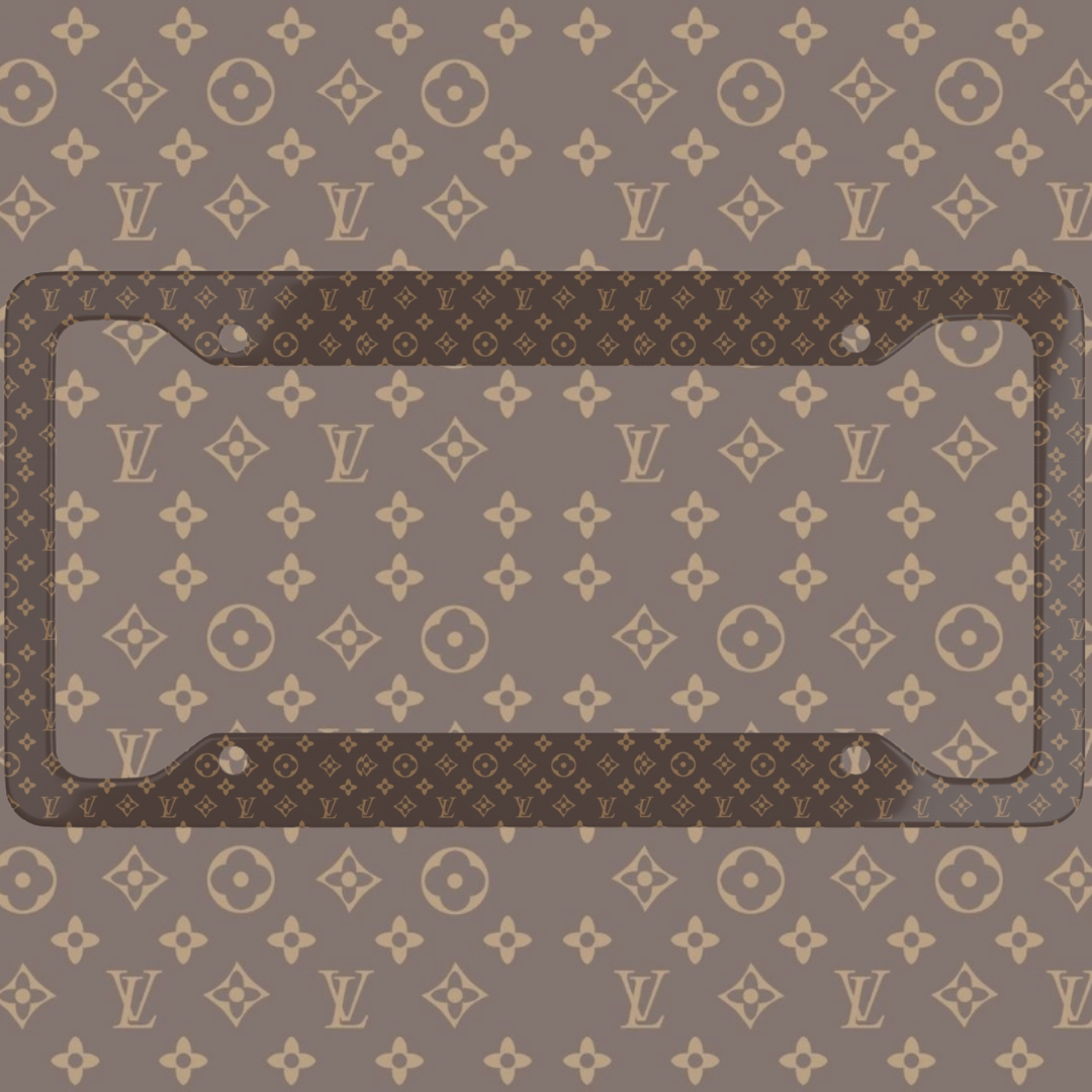 Louis Vuitton Brown License Plate Frame