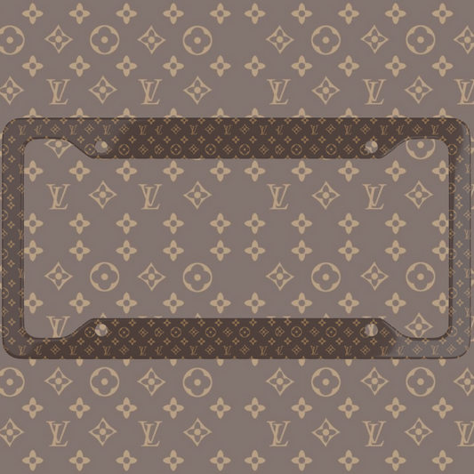Louis Vuitton Brown License Plate Frame