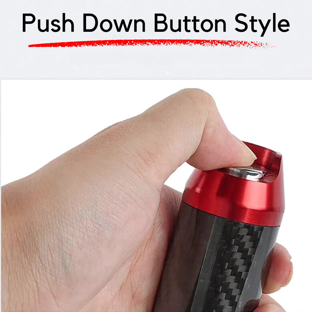 Automatic Carbon Fiber Wrap Gear Shift Knob With Button