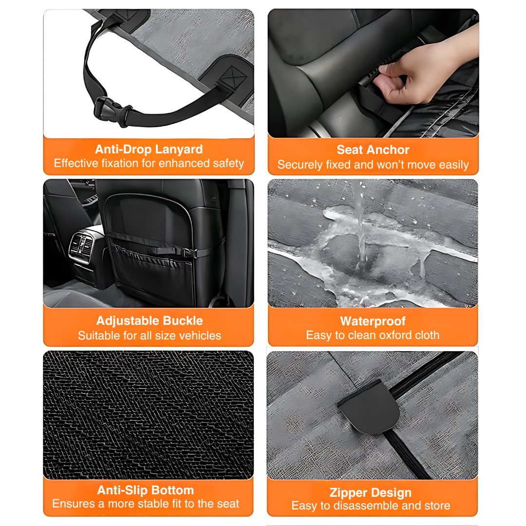 Dog Seat Cover Waterproof 600D Oxford Cloth Travel Carrier Hammock