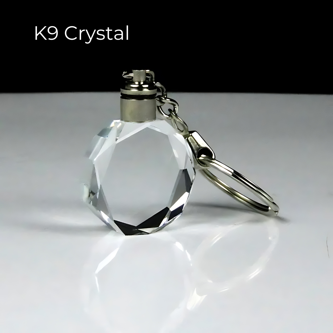 Custom Laser Engraved Car Logo Crystal LED Keychains