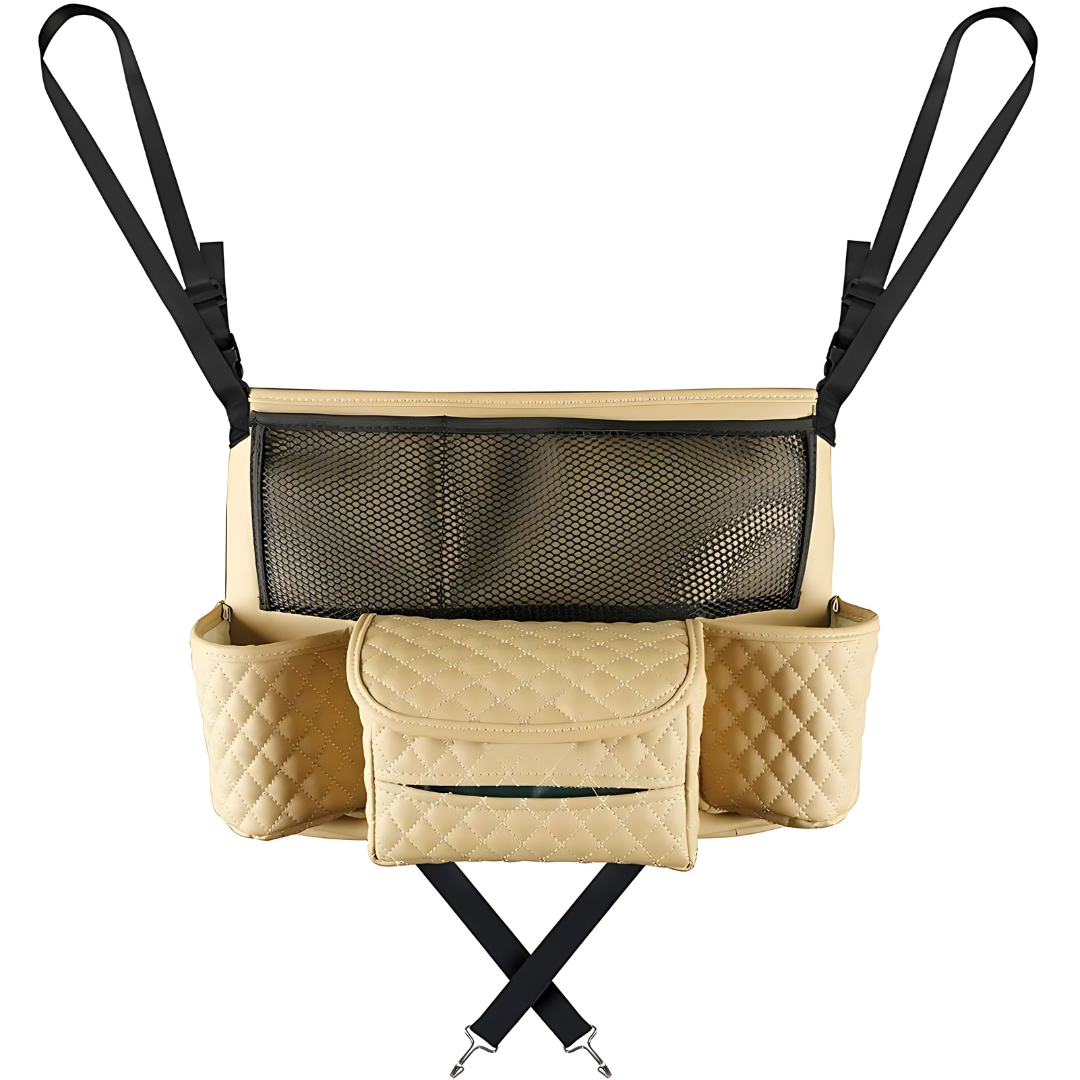 Car Seat Middle Hanger PU Leather Storage Bag