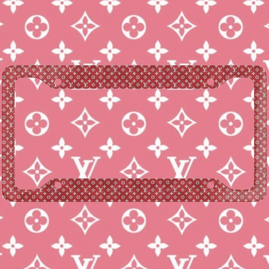 Louis Vuitton Red License Plate Frame