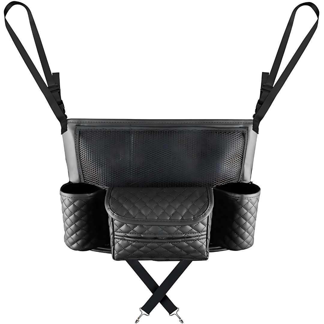 Car Seat Middle Hanger PU Leather Storage Bag