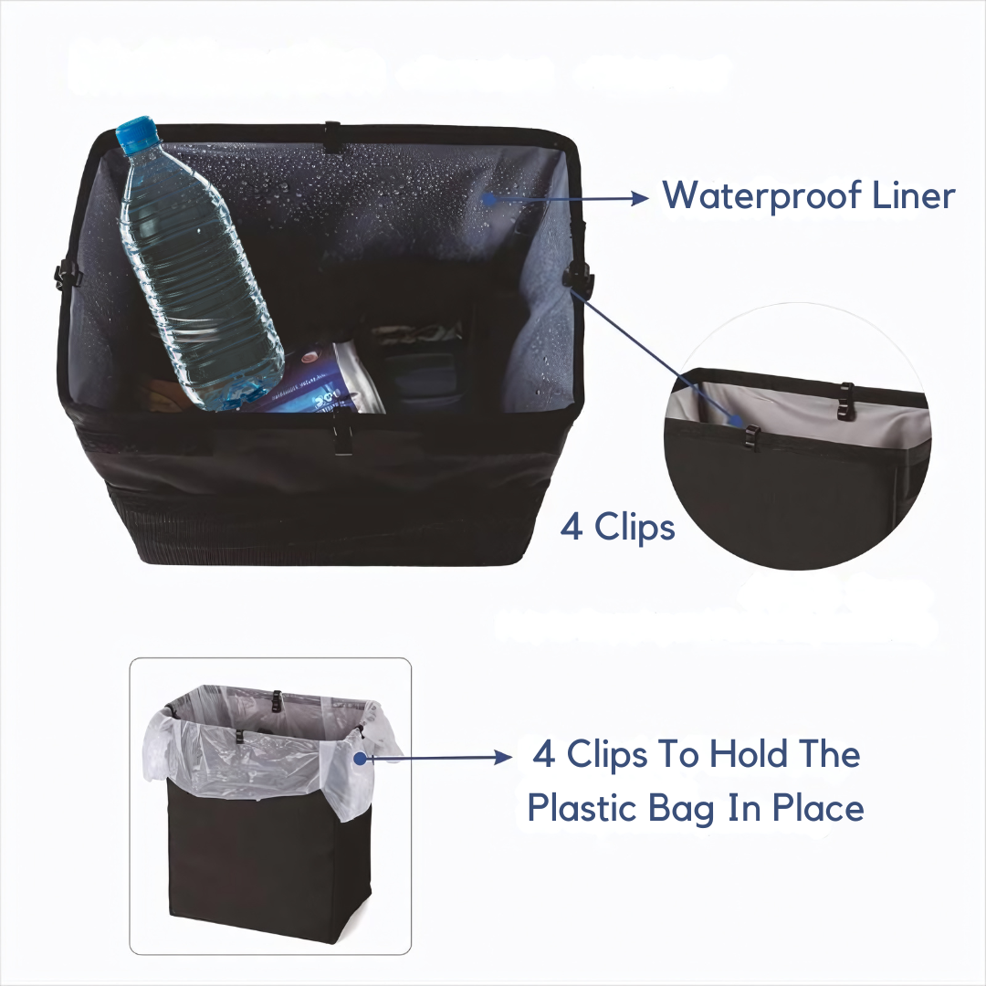 Car Trash Can, Waterproof and Foldable