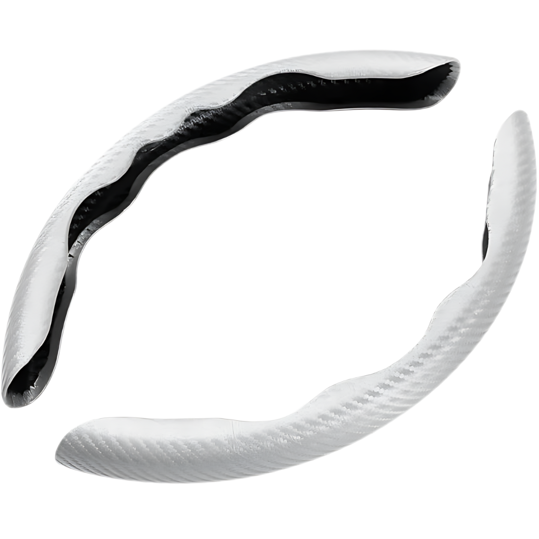 38 cm Universal Carbon Fiber Leather Car Steering Cover Ultra Thin Non-Slip