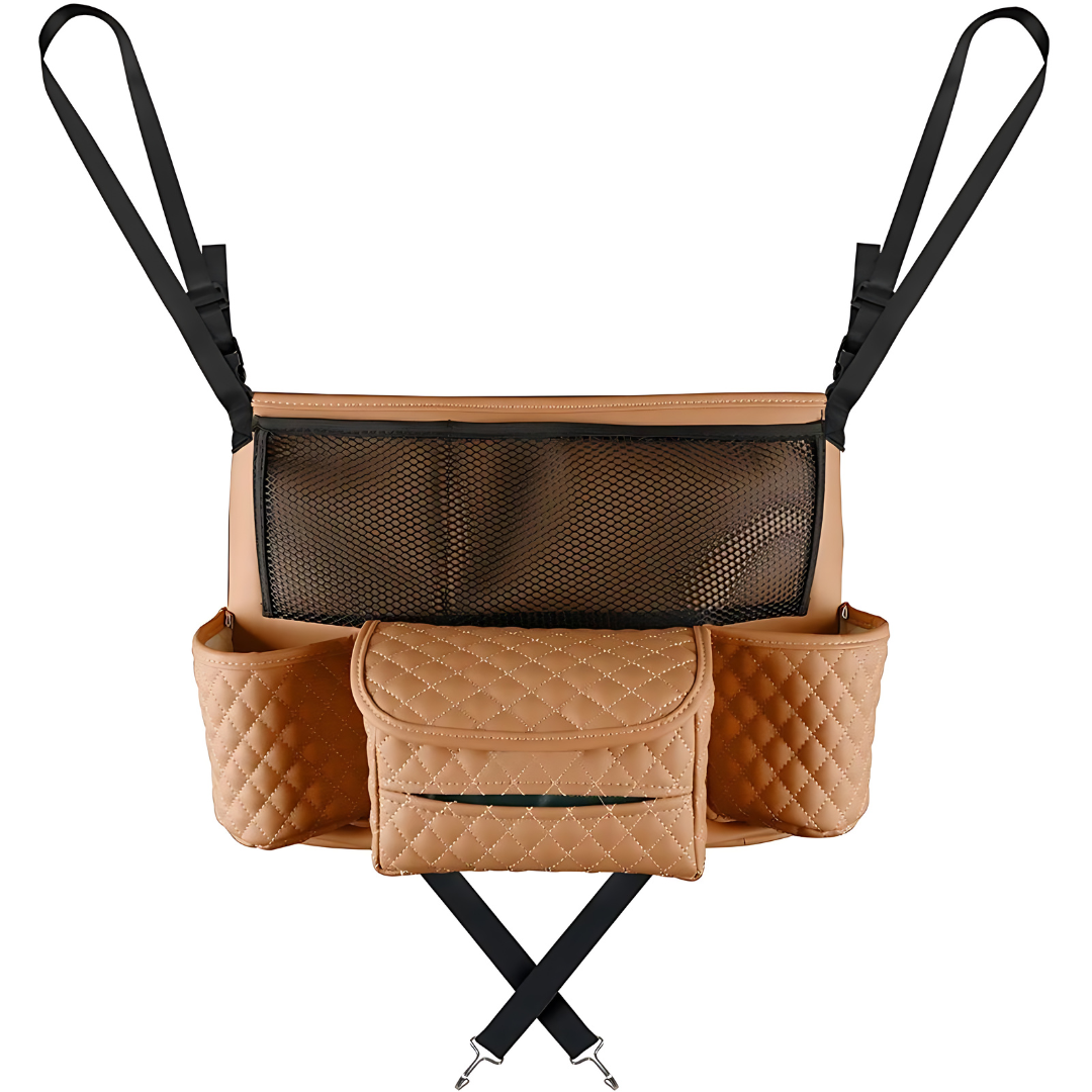Car Seat Middle Hanger PU Leather Storage Bag