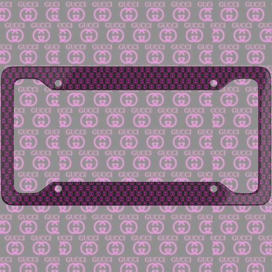 Gucci Black Pink License Plate Frame