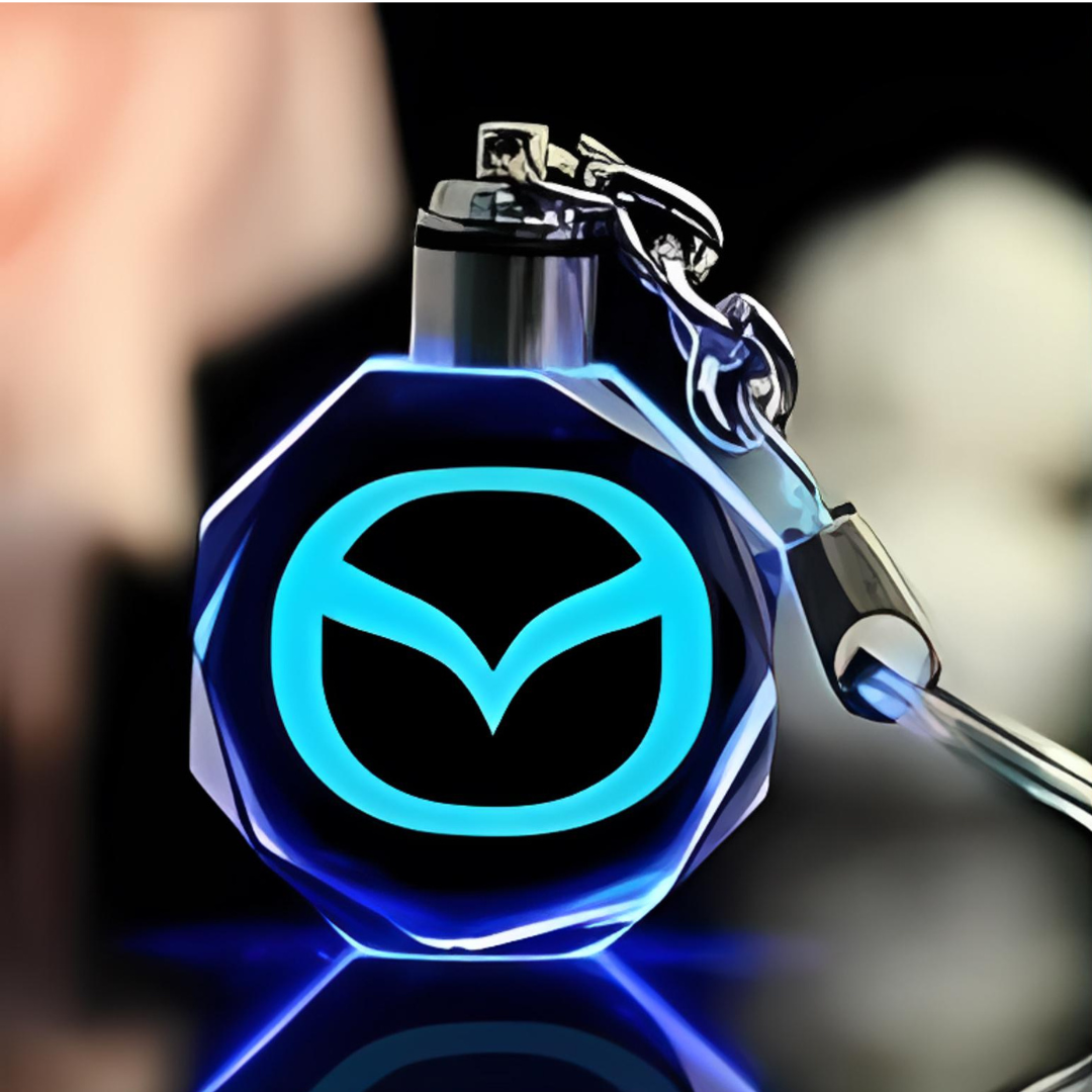 Custom Laser Engraved Car Logo Crystal LED Keychains