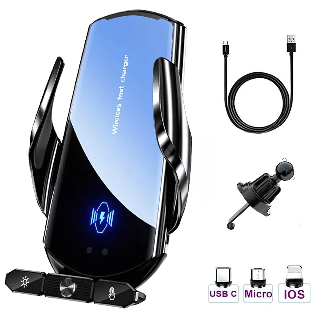 50W Wireless Car Fast Charging Station Phone Holder