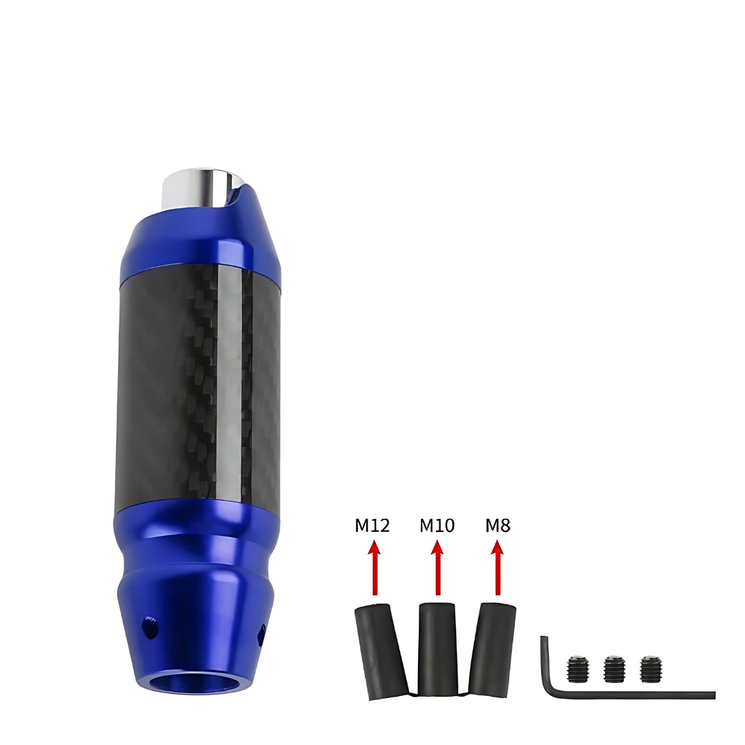 Automatic Carbon Fiber Wrap Gear Shift Knob With Button