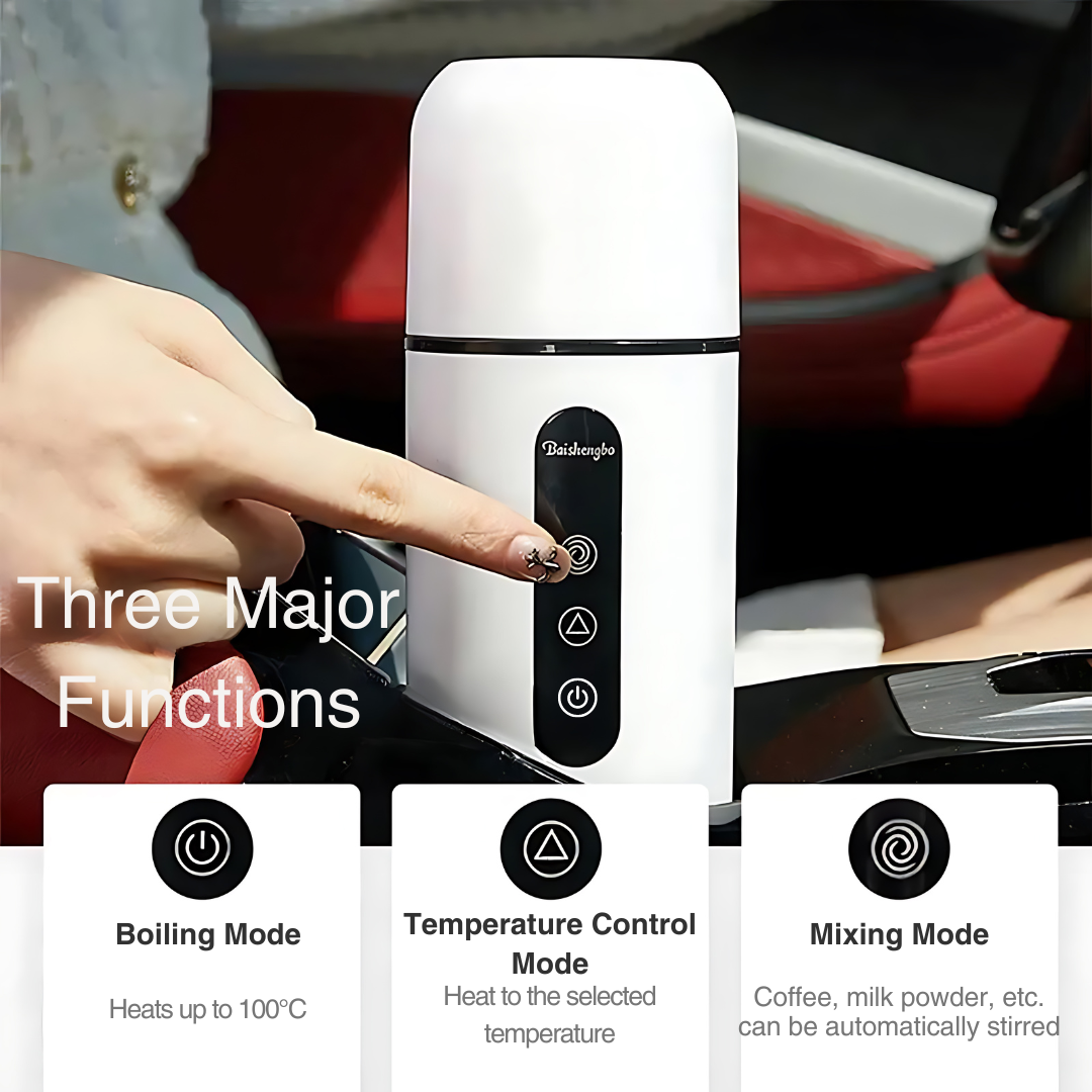Smart Car Stainless Steel Magnetic Stirring Heating Travel Mug