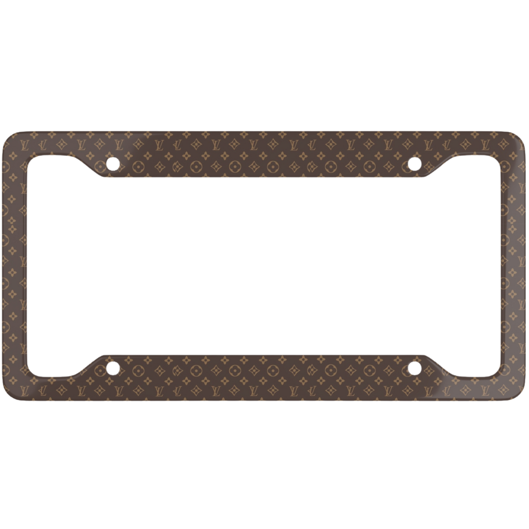 Louis Vuitton Brown License Plate Frame