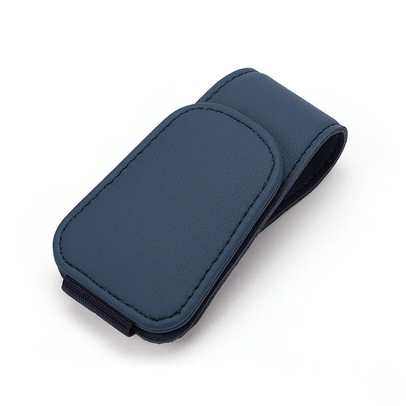 PU Leather Sunglasses Clip Card Ticket Holder