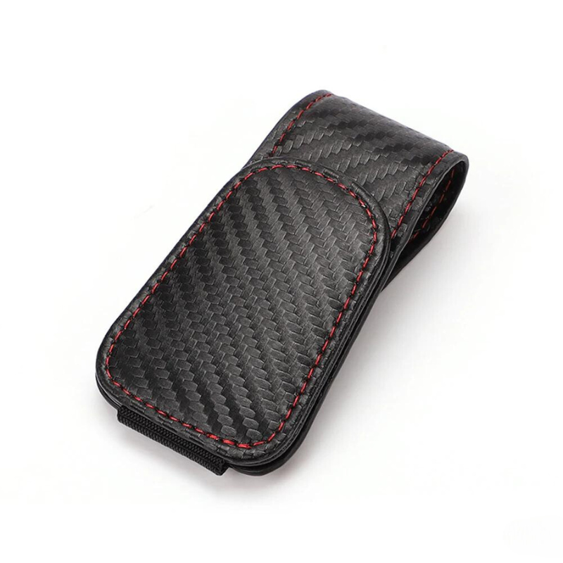 PU Leather Sunglasses Clip Card Ticket Holder