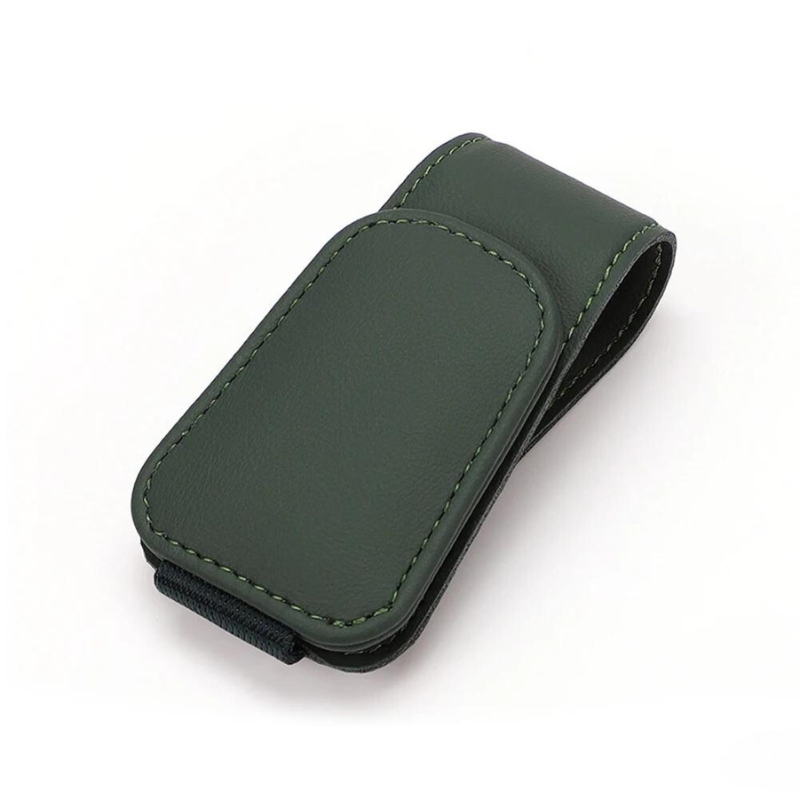 PU Leather Sunglasses Clip Card Ticket Holder