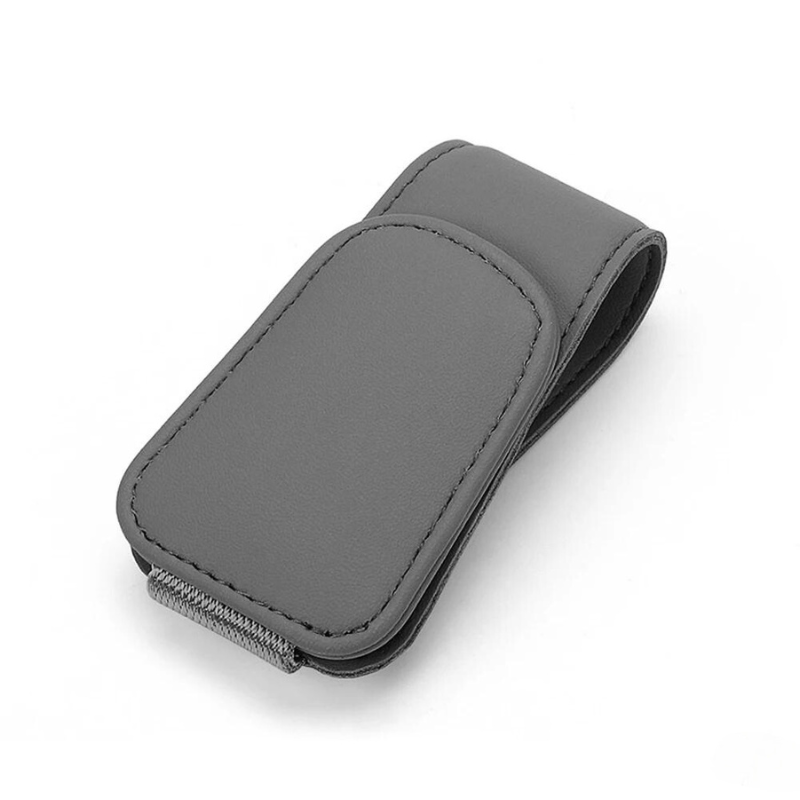 PU Leather Sunglasses Clip Card Ticket Holder