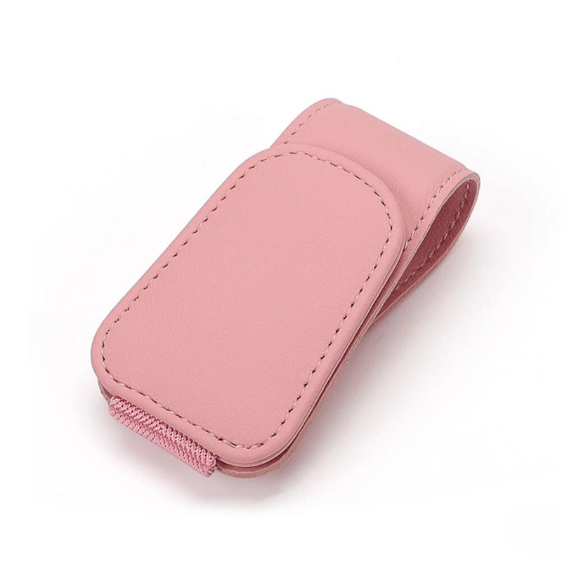 PU Leather Sunglasses Clip Card Ticket Holder