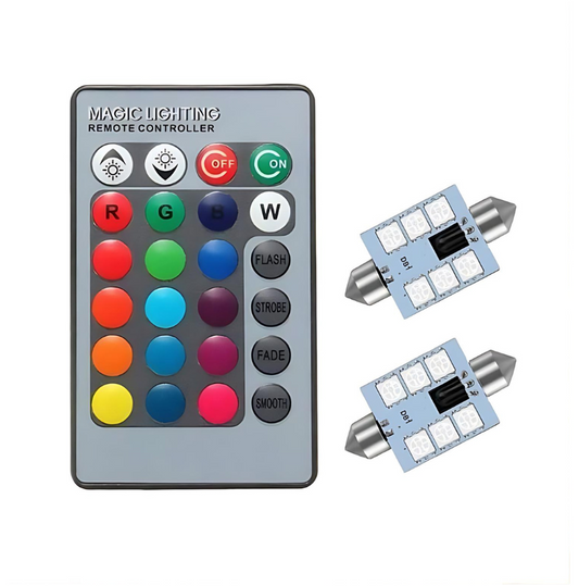 RGB LED Dome Lights With Remote Control