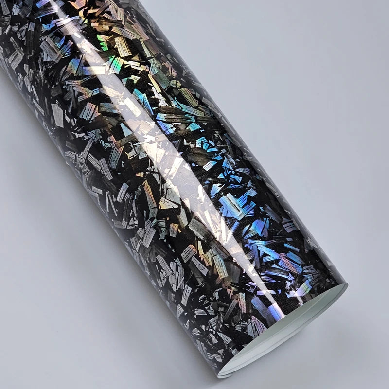 PET Glossy Holographic Carbon Vinyl Wraps