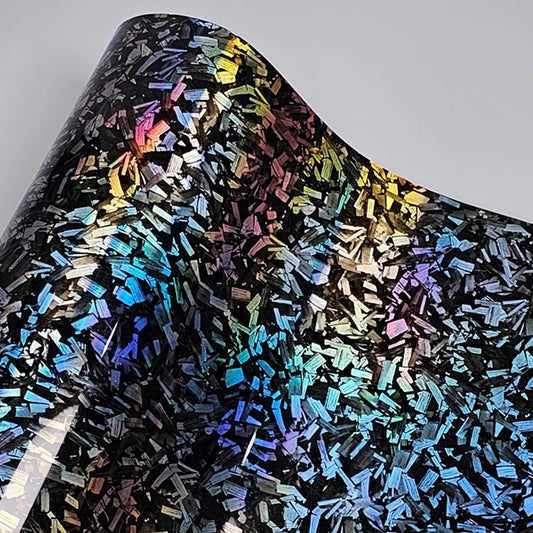 PET Glossy Holographic Carbon Vinyl Wraps