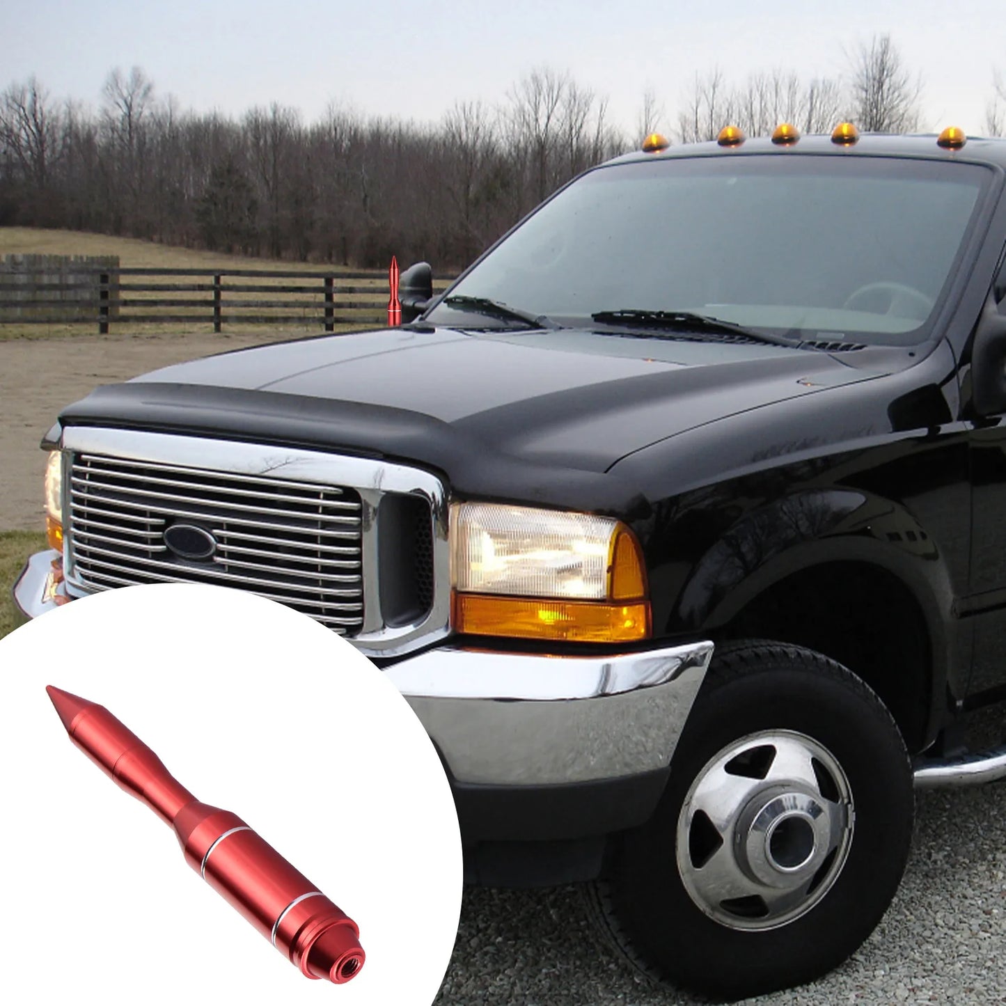Aluminum Alloy Bullet Antenna Optimized AM FM Reception
